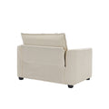 Luxurious And Sophisticated Sofa Set With Soft Cushions And Pillows, 3 Pieces Sofa Set Consisting Of Two Single Sofas And A 3 Seater Sofa In Light Beige Corduroy Fabric Beige Corduroy 5 Seat