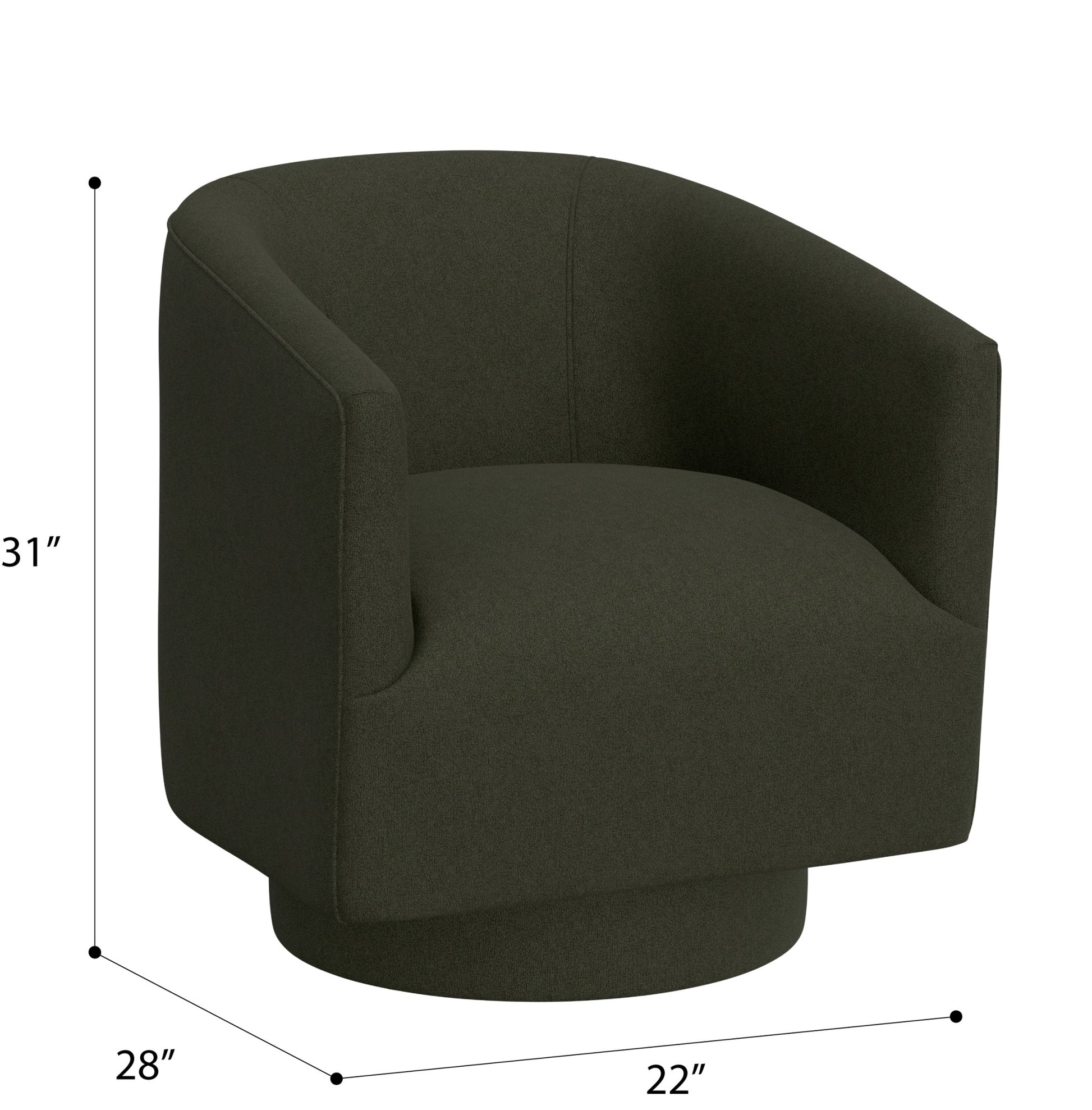Bralin Green Swivel Accent Chair Green Foam Engineered Wood