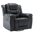 Home Theater Recliner Set Manual Recliner Chair With Wide Armrest, Two Built In Cup Holders For Living Room,Bedroom, Black Old Sku:Sg000760Aab Black Foam Pu Leather