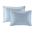 Reversible Quilt Set Blue King Cal King Blue Cotton