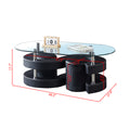 3 Pieces Coffee Table Set, Oval 10Mm 0.39