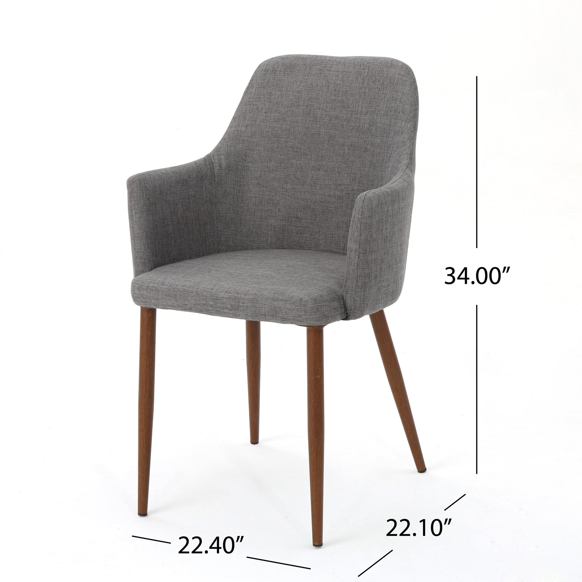 Dining Chair Light Grey Fabric