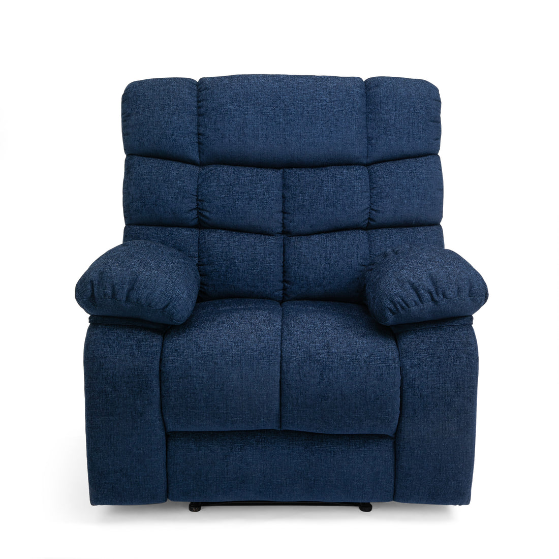 Massage Recliner Navy Blue Fabric