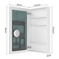 20'' W X 36'' H Bathroom Mirror Medicine Cabinet Wooden Door Medicine Cabinets For Bathroom, Wall Mounted Recessed Or Surface, Bathroom Mirror With Storage, Left Opening Door White Engineered Wood