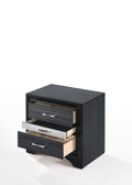 Naima Black Finish Nightstand Black Synthetic Wood
