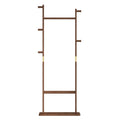 Coat Racks Solid Wood Hanger 23.6* 11*64.1In Solid Environmental Protection Easy To Assemble Beautiful Can Be Placed In The Bedroom Entrance Living Room Walnut Walnut Brown American Design,Art