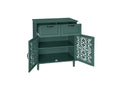 2 Door 2 Drawer Cabinet, American Furniture, Suitable For Bedroom, Living Room, Study Dark Green Mdf