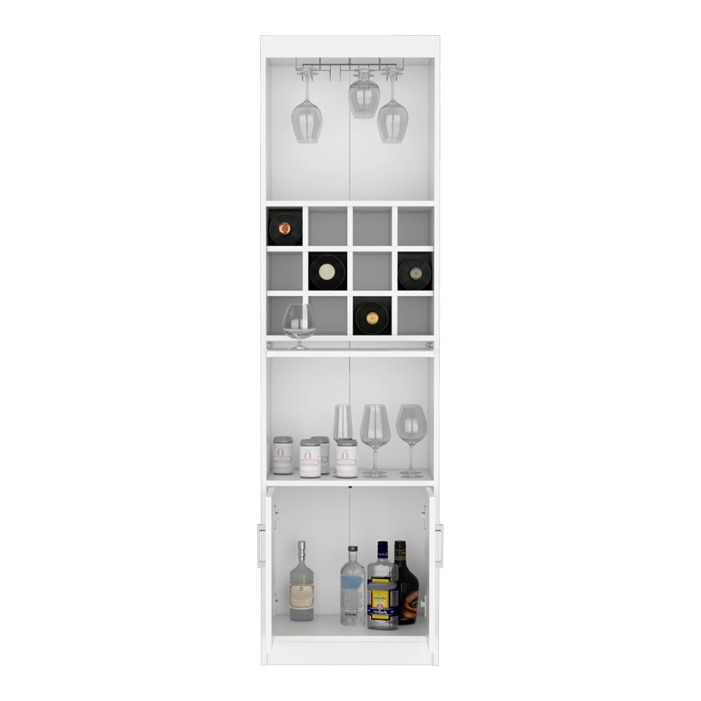 Bar Cabinet Fulton, Living Room, White White Particle Board Engineered Wood