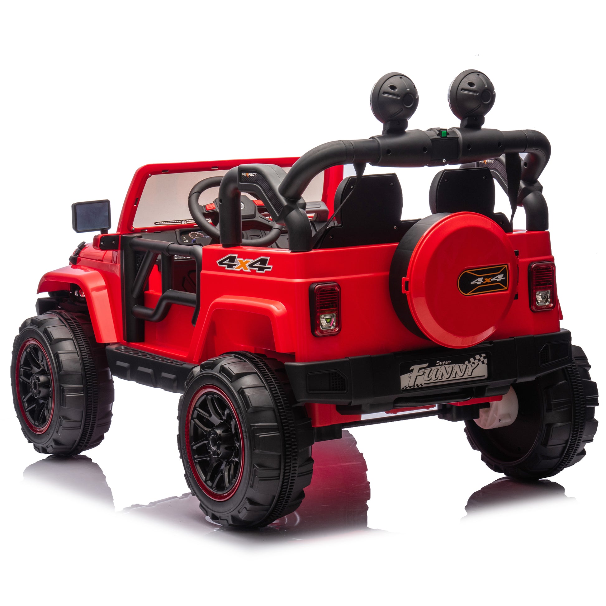 24V Kids Ride On Electric Car W Parents Control,Seat Width 19.09In,2Wd,Rear Suspension,Trunk Storage,Portable Pull Rod,Light&Searchlight,Bluetooth,Usb,Provide A Speed Of 2.5 4Mph For Kids Aged 3 8.