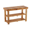 Acacia Wood Shoe Rack Bench Strong Weight Bearing Upto 200 Lbs Best Ideas For Entryway Frontdoor Bathroom, Natural Color. Acacia Wood Light Brown Primary Living Space American Design,American Traditional Acacia Acacia Wood