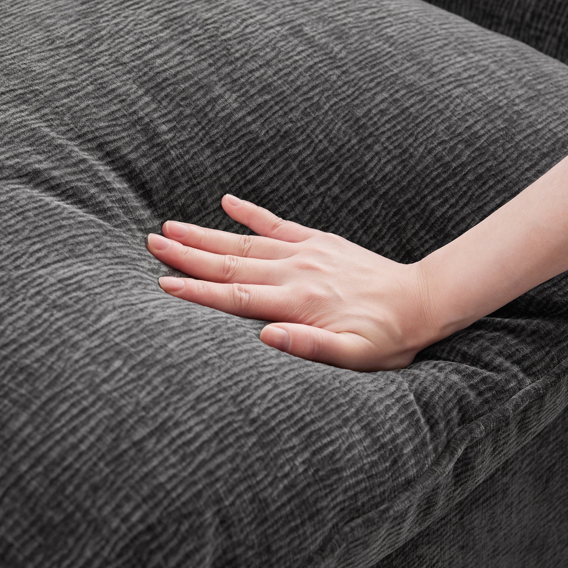 31.5*30" Left Seat Module For Modular Sectional Sofa,Chenille,2 Colors Dark Gray Chenille 1 Seat