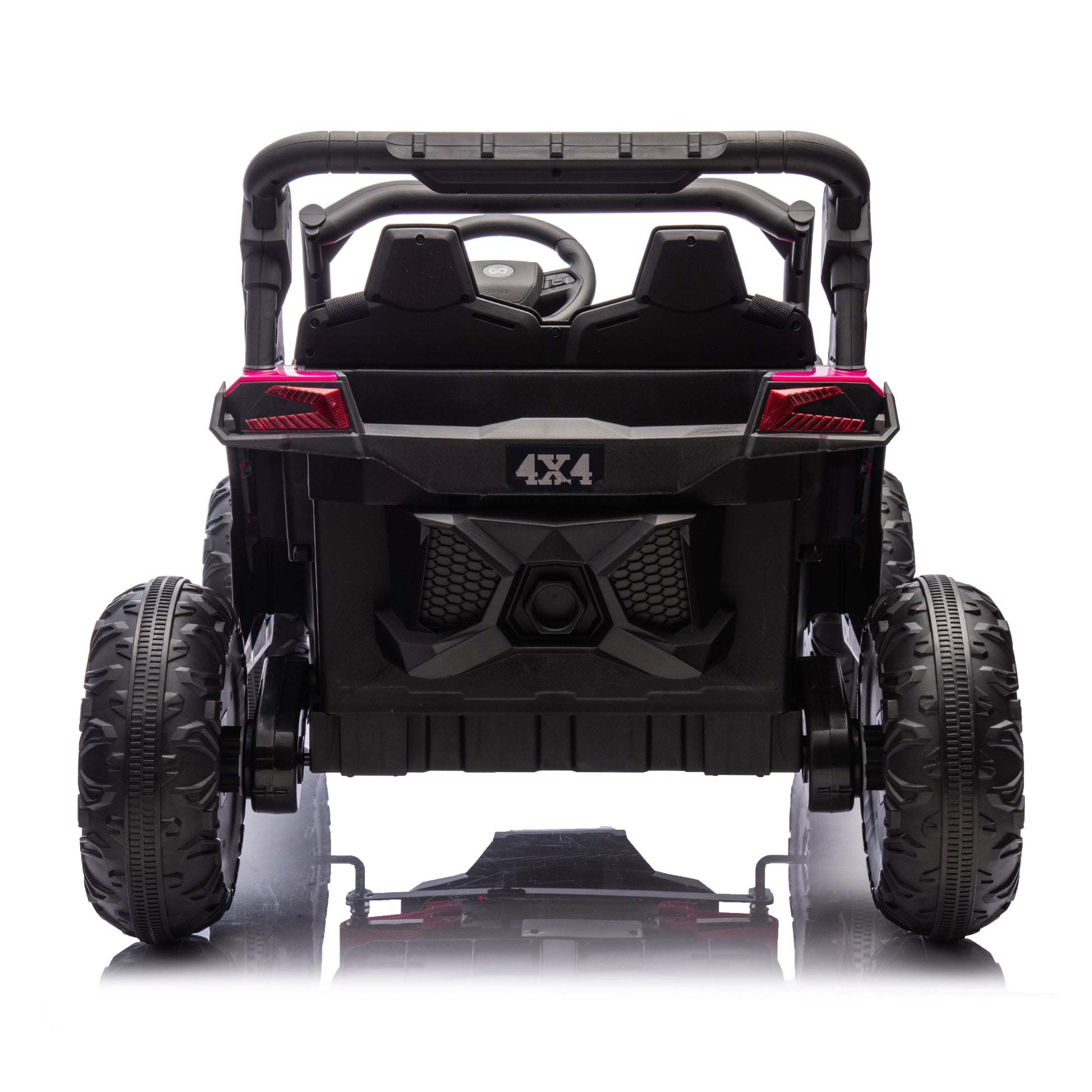 24V Two Seater Kids Ride On Utv W Parents Remote Control,Four Wheel Suspension,Slow Start,Large Wheel Design,Anti Collision Bar,Storage Space,Music,Usb,Bluetooth,Volume Control,Led Lights For Kids 3