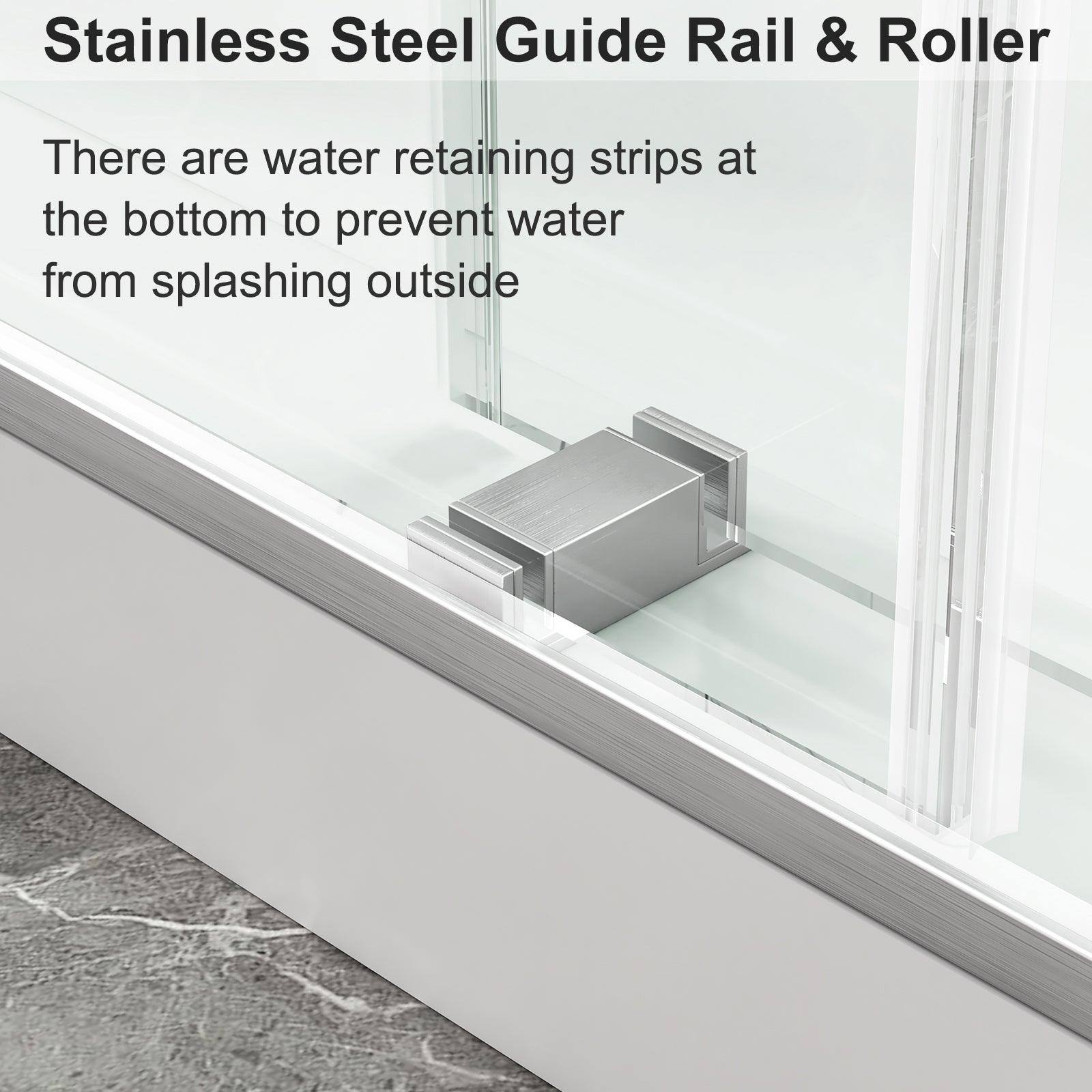 56 To 60'' W X 76'' H Frameless Shower Door, Double Sliding Shower Door With Premium 3 8'' 10Mm Thick Tempered Glass, Stainless Steel, Brushed Nickel Brushed Nickel Bathroom Modern Tempered Glass