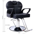 Artist Hand Hair Stylist All Purpose Barber Chair For Barbershop Salon Chair,Heavy Duty Hydraulic Barber Chair Spa Furniture Shampoo Reclining Extra Wider Seat Beauty Hair Salon Equipment Black Pu