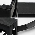 11In Folding Step Stool, Compact, Portable, Non Slip, 300 Lbs. Weight Capacity For Adults And Children. Secure Non Slip Top And Rubber Feet, Great For Home And Camping, Black Color Black