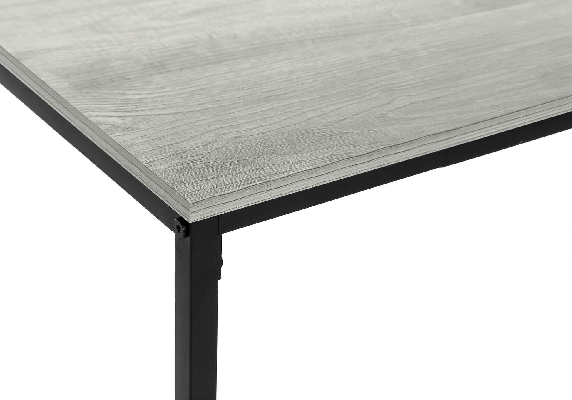 Coffee Table, Accent, Cocktail, Rectangular, Living Room, 40"L, Grey Laminate, Black Metal, Contemporary, Modern Grey Mdf