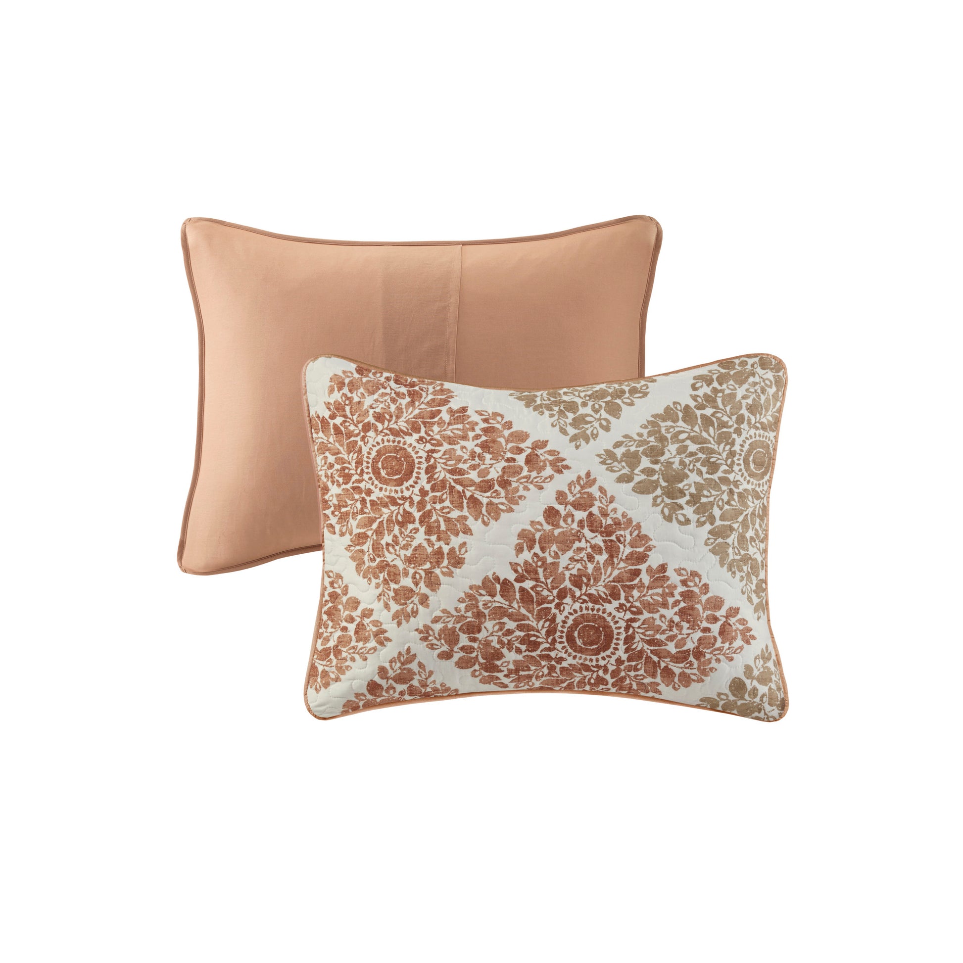 6 Piece Printed Quilt Set With Throw Pillows Multi Full Queen Full Multi Cotton