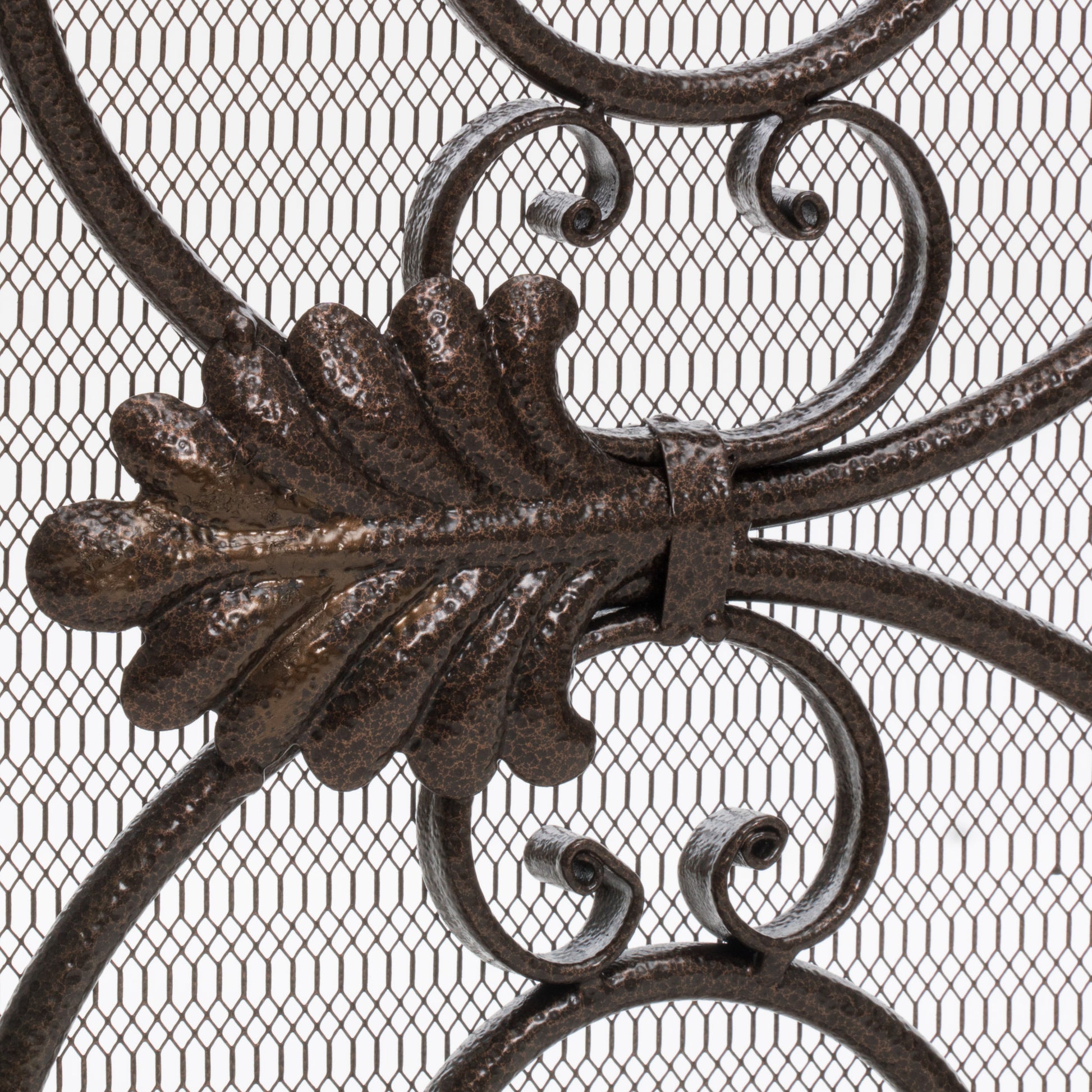 Wilmington Fireplace Screen Black Gold Iron