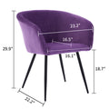 Ts Stripe Dinding Chair 1Pc Purple Purple Velvet