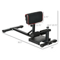 Soozier Sissy Squat Machine For Home Gym, Workout Station For Abs, Hip, Glutes & Quads To Improve Balance, Posture, Sculpt & Tone Black Steel