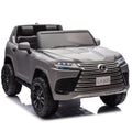 Licensed Lexus Lx600 24V Two Seater Xxl Kids Ride On Car W Parents Control,Seat Width 20 Inches,2Wd,Four Wheel Suspension,Bluetooth,Mp3,Music,Power Display,Speeds 1.86 3.11Mph For Kids. Gray Polypropylene