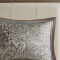 5 Piece Jacquard Bedspread Set With Throw Pillows Blue Brown Queen Queen Blue Brown Cotton