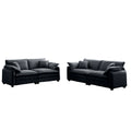 Modern Living Room Sofa Two Piece Set, Suitable For Living Room And Bedroom Sofa Set, Consists Of Two Pieces Of 2 Seater Sofa,Grey Corduroy Grey Corduroy 5 Seat