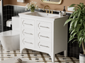 36'' Bathroom Vanity With Resin Sink Combo, Free Standing Single Vanity Set With Four Drawers, Solid Wood Frame Bathroom Storage Cabinet 4 White Bathroom Solid Wood Mdf Resin Painted