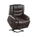 Modern Living Room Furniture 1Pc Power Lift Chair Faux Leather Upholstery Dark Brown Power Recliner Chair Dark Brown Faux Leather Primary Living Space Faux Leather