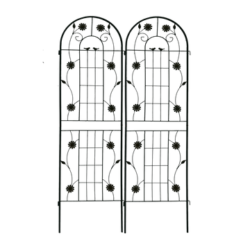 2 Pack Metal Garden Trellis 71" X 19.7" Rustproof Trellis For Climbing Plants Outdoor Flower Support Black Black Garden & Outdoor French Country Iron