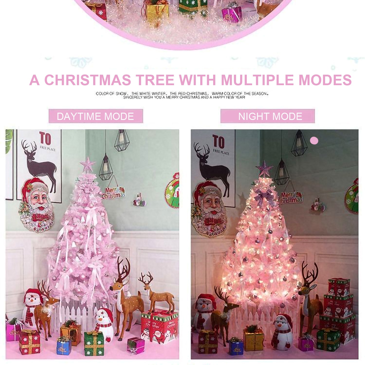 6Ft Christmas Tree Pink Pink Iron Plastic