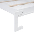 Full Size Murphy Bed Wall Bed With Top Cabinets,White Full White Plywood
