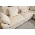 Arrival Oversized Modular Sectional Sofa Couch,Modern Minimalist Couches For Living Room,Free Combination Deep Seat Corner Couch For Living Room,Corduroy, Beige Beige Fabric 6 Seat