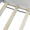 King Size Upholstered Daybed Frame With Fence And Stairs, Brown White King Brown White Mdf Lvl