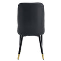1 Table And 8 Chairs Set.A Rectangular Dining Table With A Imitation Marble Black Table Top And Black Metal Legs.Paired With 8 Chairs With Pu Leather Seat Cushion And Black Metal Legs.F 1538,C 007 Black Glass Metal