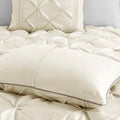 7 Piece Tufted Comforter Set Ivory King King Ivory Polyester