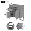 30'' Bathroom Vanity With Top Sink, Modern Bathroom Storage Cabinet With 2 Drawers And A Tip Out Drawer, Single Sink Bathroom Vanity Grey Bathroom Mdf