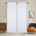 Newport Blackout Curtains For Bedroom, Linen Curtains For Living Room, Window Curtains, Room Darkening Curtains 96 Inches Long, White White Linen