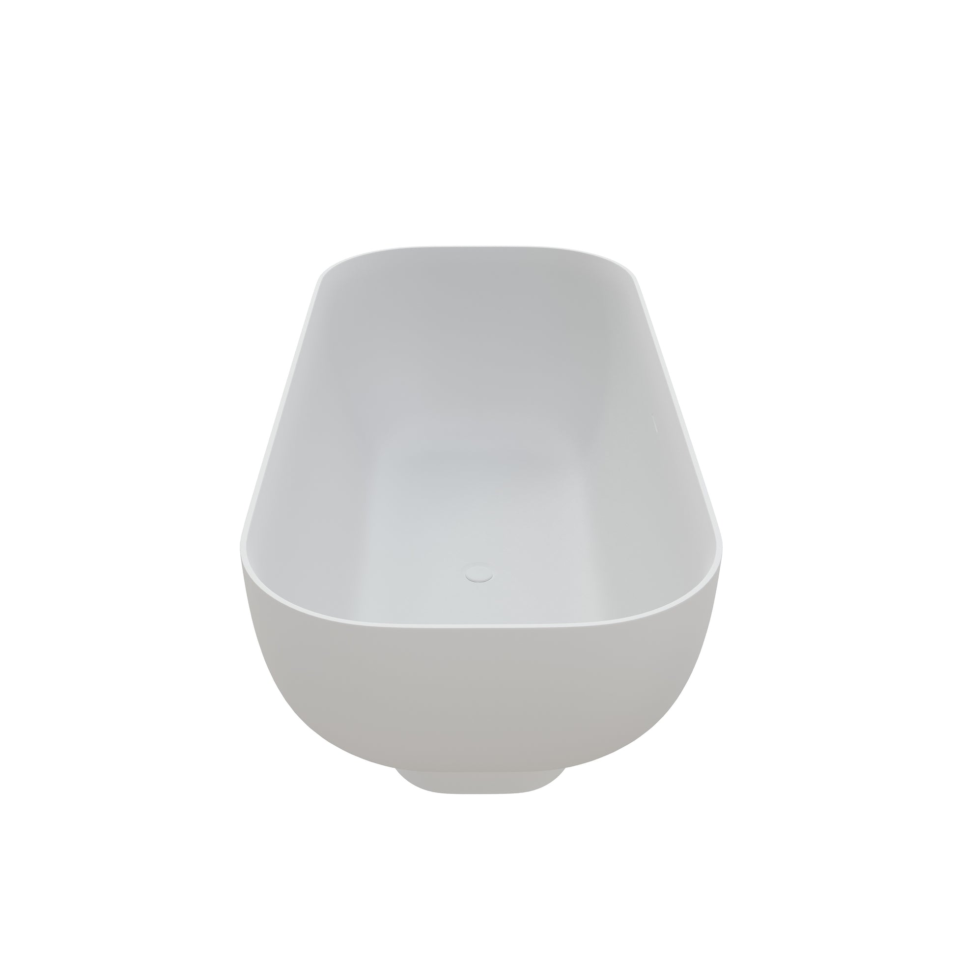 65" Solid Surface Soaking Bathtub Matte White Freestanding Tubs Matte 61 69 In Soaking Center Front Solid Surface