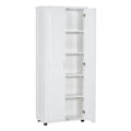 Storage Cabinet With Two Doors For Bathroom, Office, Adjustable Shelf, Mdf Board, White White Mdf