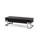 Calmam Black High Gloss & Chrome Finish Coffee Table W Lift Top Black Synthetic Wood