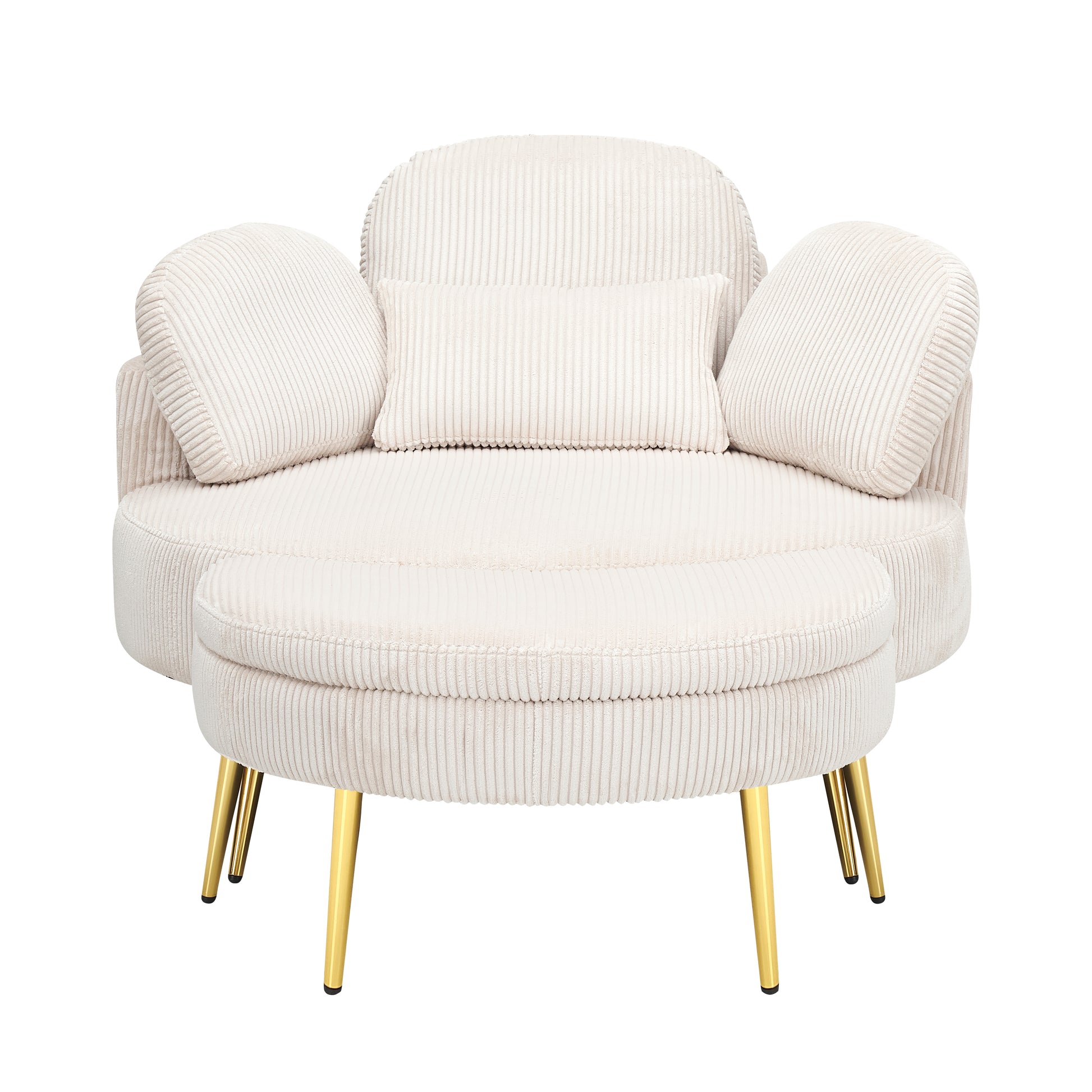 3206Beigecomfortable Seating Suitable For Small Apartment Bedroom Space Balcony Small Sofa Bed Lazy Small Sofa Sofa With Small Coffee Table Lunch Break Leisure Afternoon Tea Ti Beige Corduroy 1 Seat