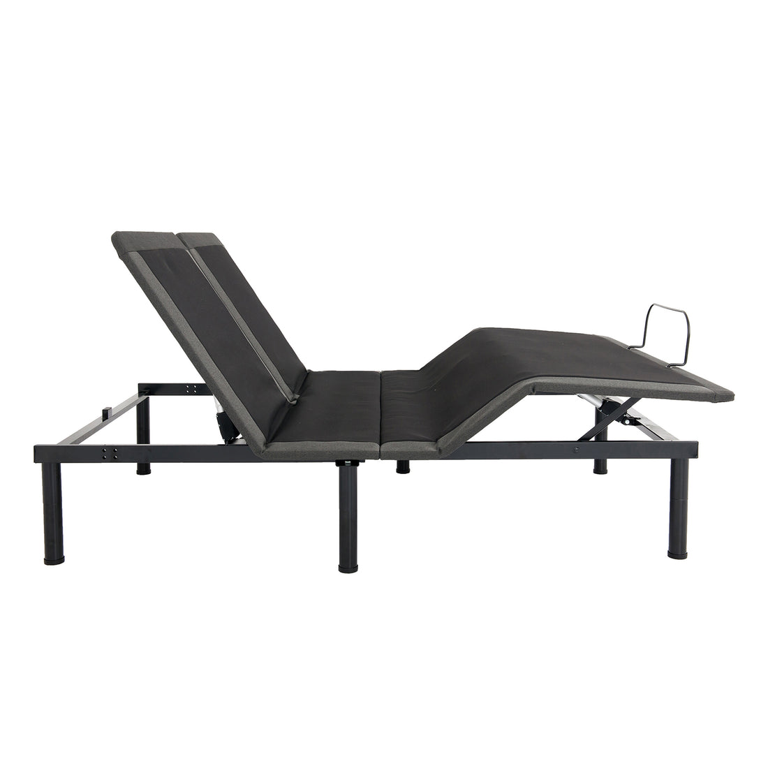 Queen Size Flex Head Quick Assembly Adjustable Bed Frame With Voice Activated Controls Black Metal Metal