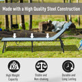 Outsunny Folding Chaise Lounge Pool Chair, Patio Sun Tanning Chair, Outdoor Lounge Chair W 4 Position Reclining Back, Pillow,Mesh & Bungee Seat For Beach, Yard, Patio, Baby Blue Blue Steel