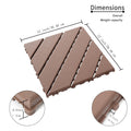 27 Pack Plastic Interlocking Deck Tiles 12