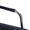 Homcom Home Office Chair, Modern Computer Desk Chair, Task Chair With Upholstered Pu Leather, Adjustable Height, Swivel Wheels, Black Black Faux Leather