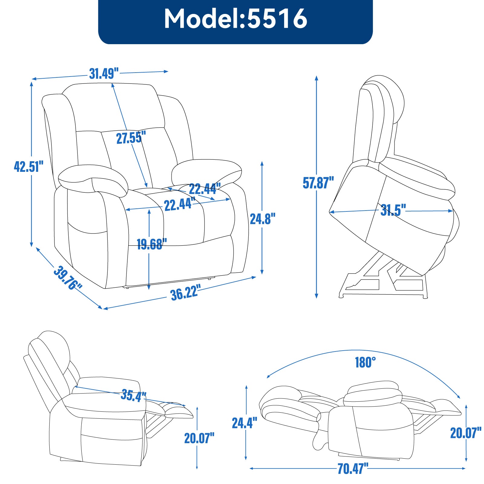 Dual Motor Infinite Position Up To 350 Lbs Electric Medium Size Grey Power Lift Recliner Chair With 8 Point Vibration Massage And Lumbar Heating White Metal Primary Living Space Heavy Duty Pine Antique Gray Faux Leather Power Remote Medium Firm Pillow