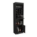 Being Kava Bar Cabinet, Double Door, Two Shelves, Sixteen Built In Wine Rack Black Black Dining Room Modern Particle Board Particle Board