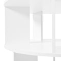 23.6'' Rotating Shoe Rack Tower, 7 Tier Spinning Shoe Shelf With 5 Grids Per Layer, Display Rack, 360 Revolving Shoe Carousel Closet Organizer For Entryway, Living Room, White 7 White Primary Living Space Particle Board