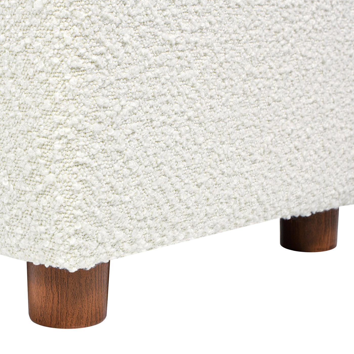 Ivory White Boucle, Ivory White Boucle White Foam Boucle